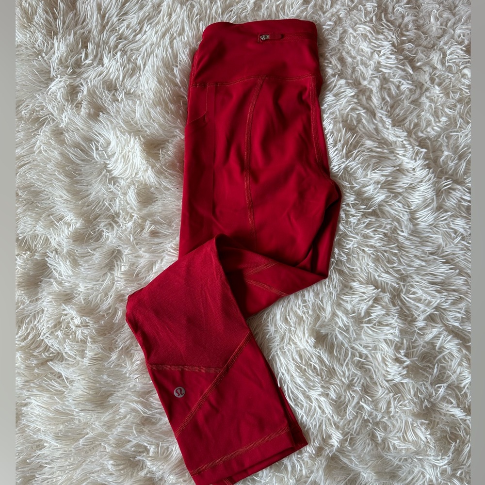 NWOT Pace Rival zipper discontinued red leggings 4 22” inseam